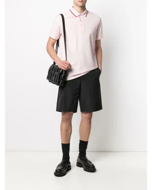 Prada トライアングルパッチロゴショーツ - ブラック - サムネイル2