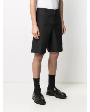Prada トライアングルパッチロゴショーツ - ブラック - サムネイル3