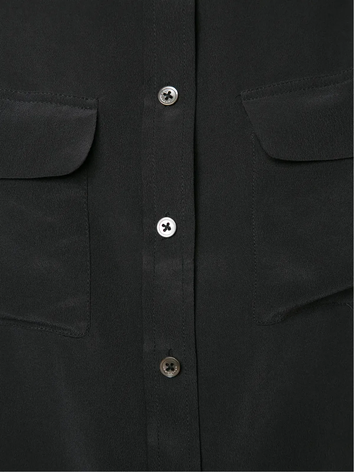 Equipment Signature slim-fit silk shirt - Black - 画像5