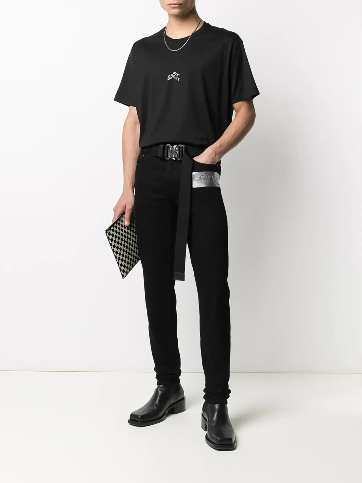 Givenchy ロゴ ブラッシュストローク スリムジーンズ - 画像2