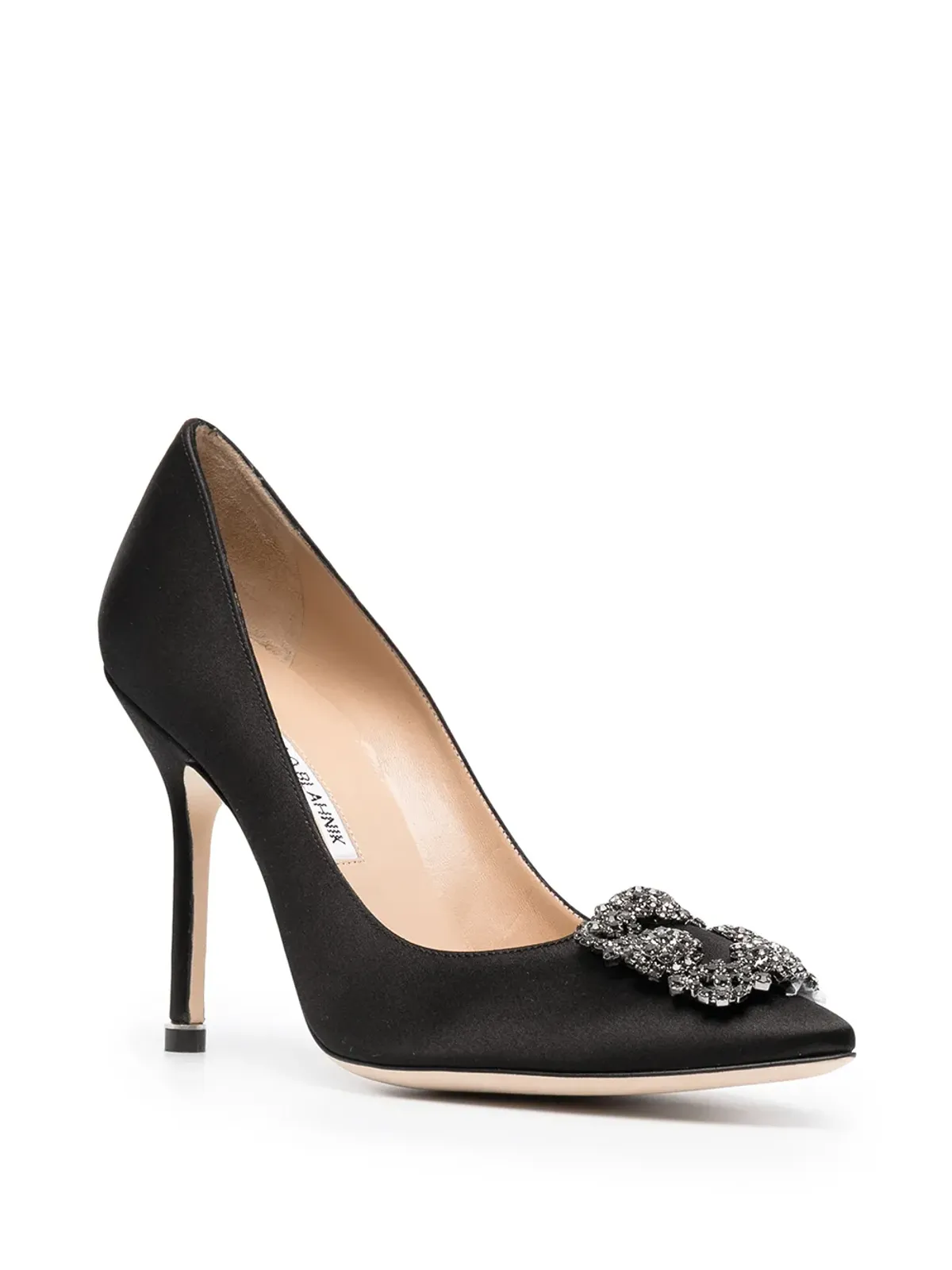 Manolo Blahnik Hangisi 105mm ジュエルバックル パンプス - ブラック - 画像2
