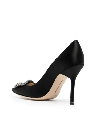 Manolo Blahnik Hangisi 105mm ジュエルバックル パンプス - ブラック - サムネイル3