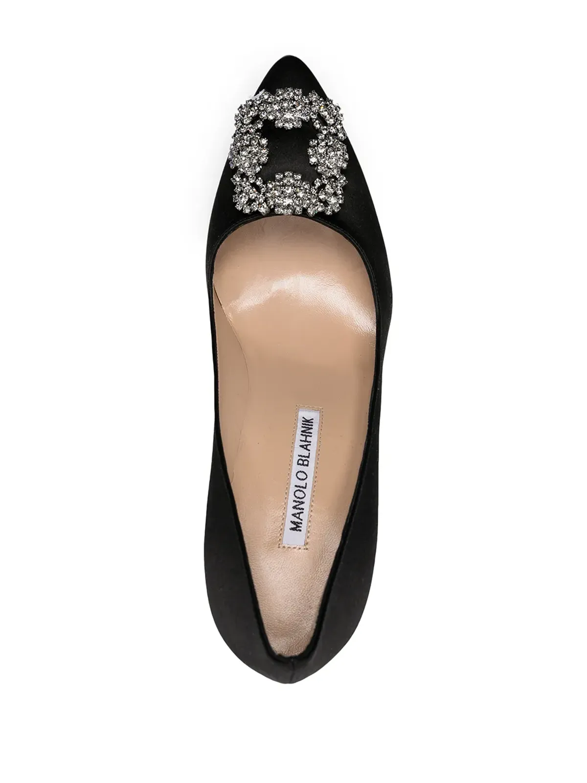Manolo Blahnik Hangisi 105mm ジュエルバックル パンプス - ブラック - 画像4