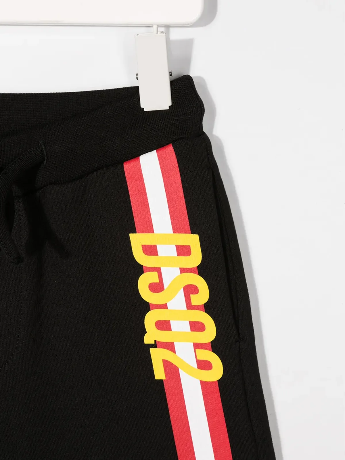 DSQUARED2 KIDS ロゴストライププリントショーツ - ブラック - 画像3