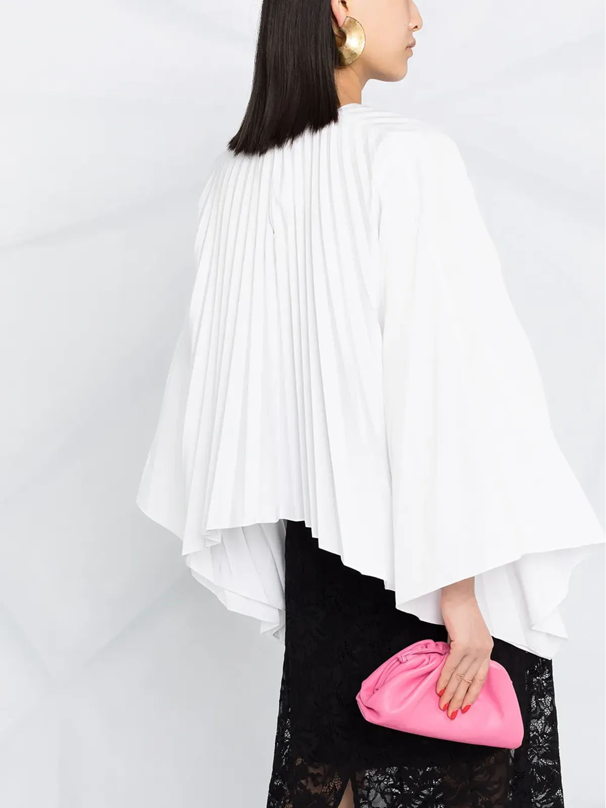 Valentino Garavani プリーツベルスリーブトップ - White - 画像3