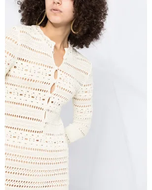 Saint Laurent ポイントテールニットディテールのドレス - サムネイル5