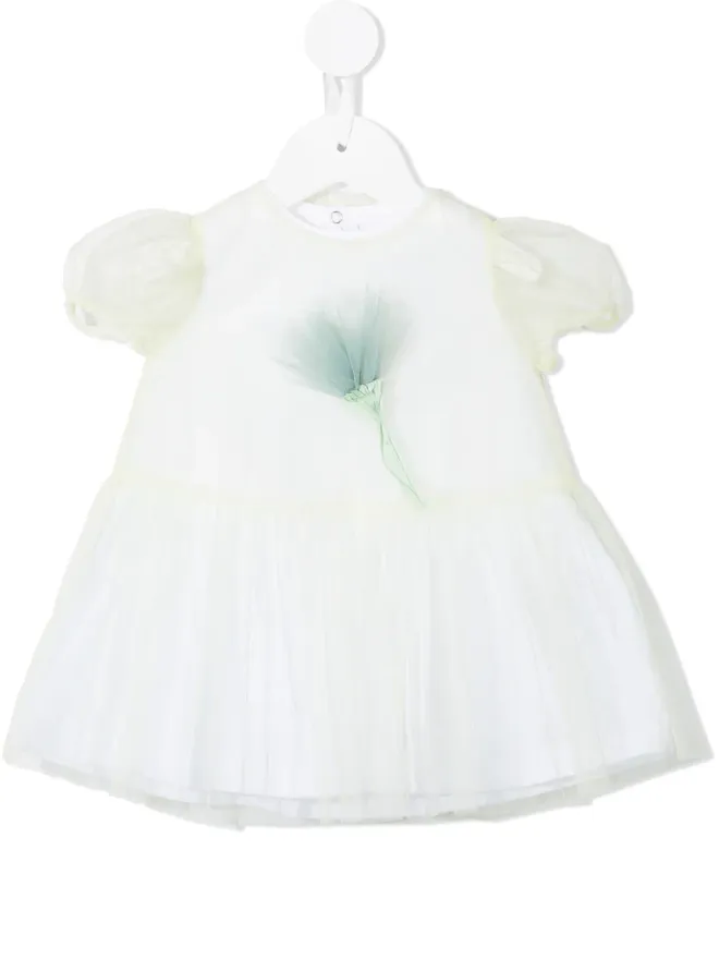 Il Gufo Il Gufo 花柄アップリケ付き 半袖ドレスの商品画像