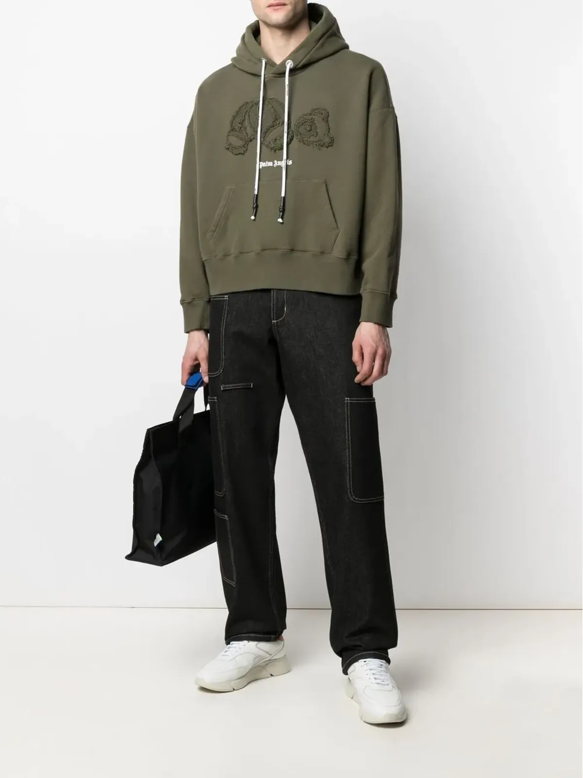 Palm Angels ベアモチーフ フーディ - グリーン - 画像2