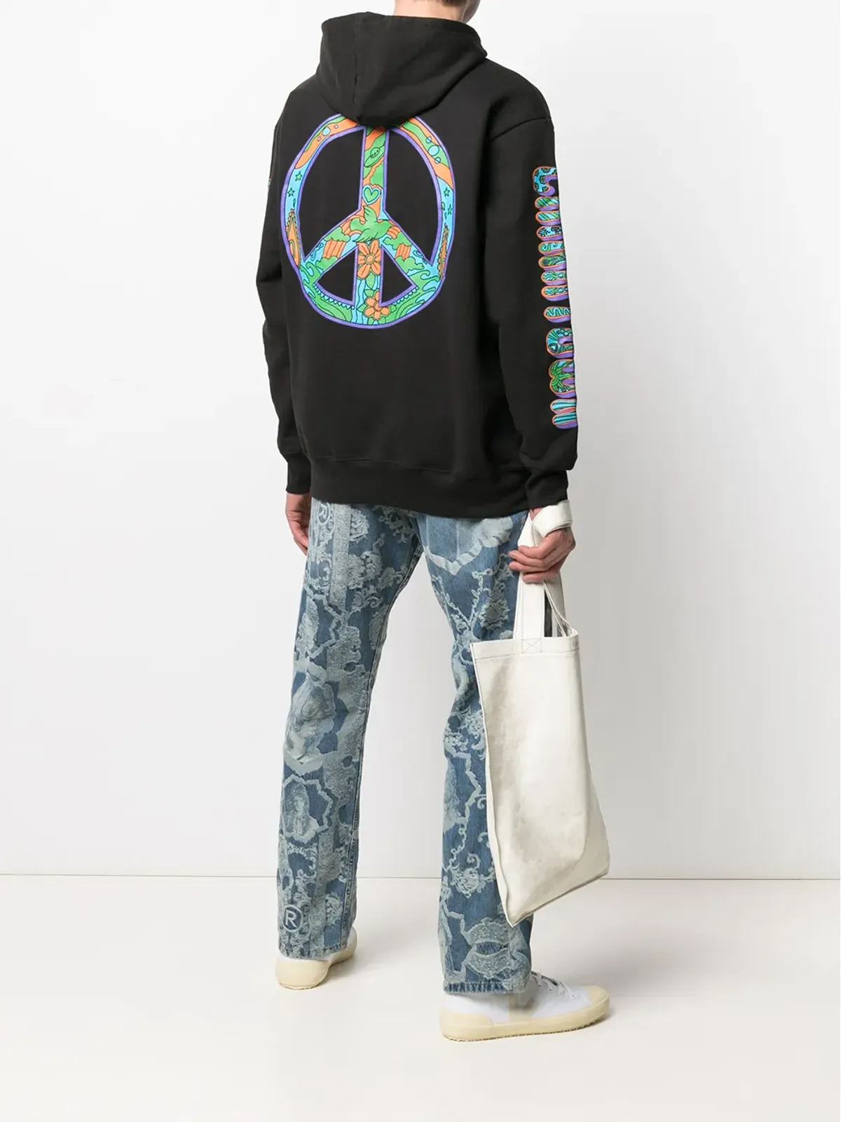 MARKET ピースシンボルプリント パーカー - 画像2