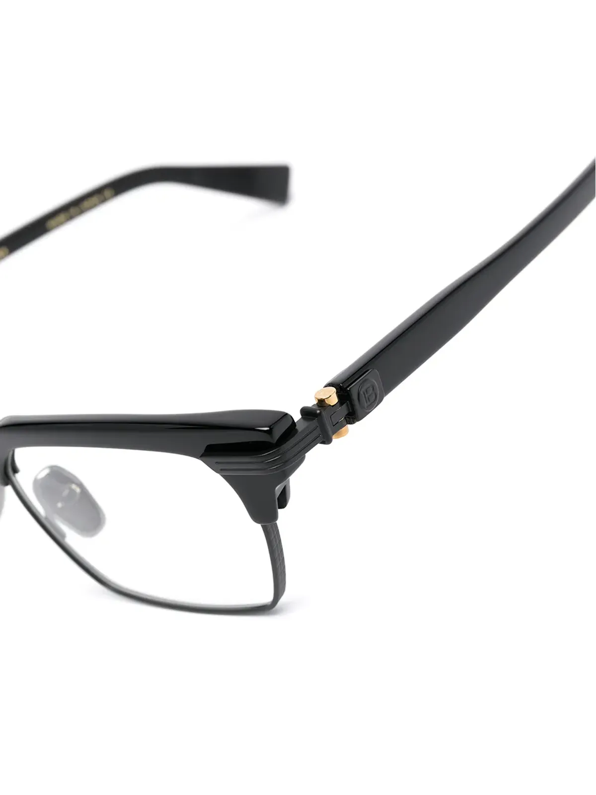 Balmain Eyewear Legion II レクタンギュラー・フレーム眼鏡 - ブラック - 画像3
