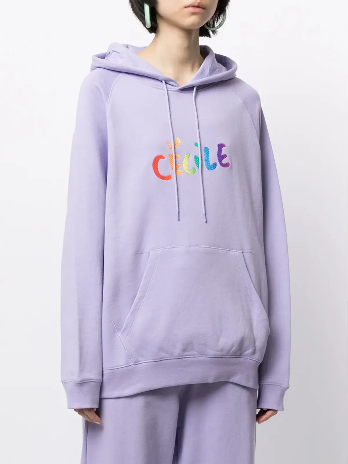 Être Cécile ロゴプリントフーディ - 画像3