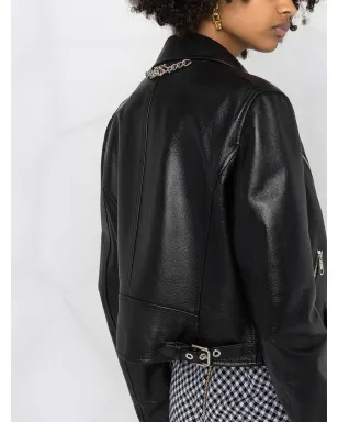 Dolce & Gabbana カーフレザー バイカージャケット - サムネイル3