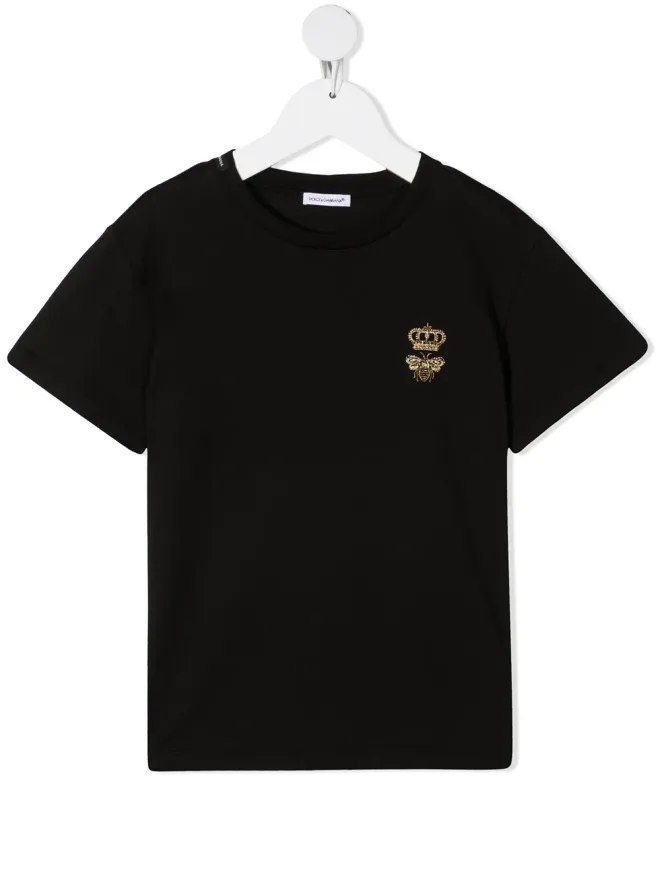 Dolce & Gabbana Kids Dolce & Gabbana Kids ロゴプリント半袖Tシャツ - ブラックの商品画像