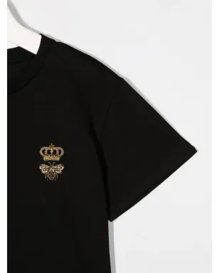 Dolce & Gabbana Kids ロゴプリント半袖Tシャツ - ブラック - サムネイル3