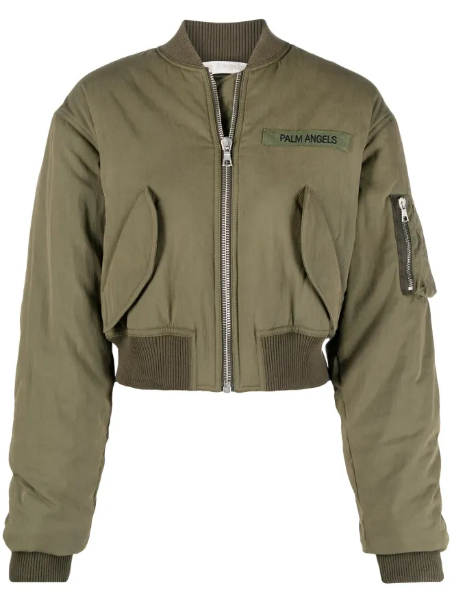 Palm Angels Palm Angels クロップド ロゴパッチ ボンバージャケットの商品画像