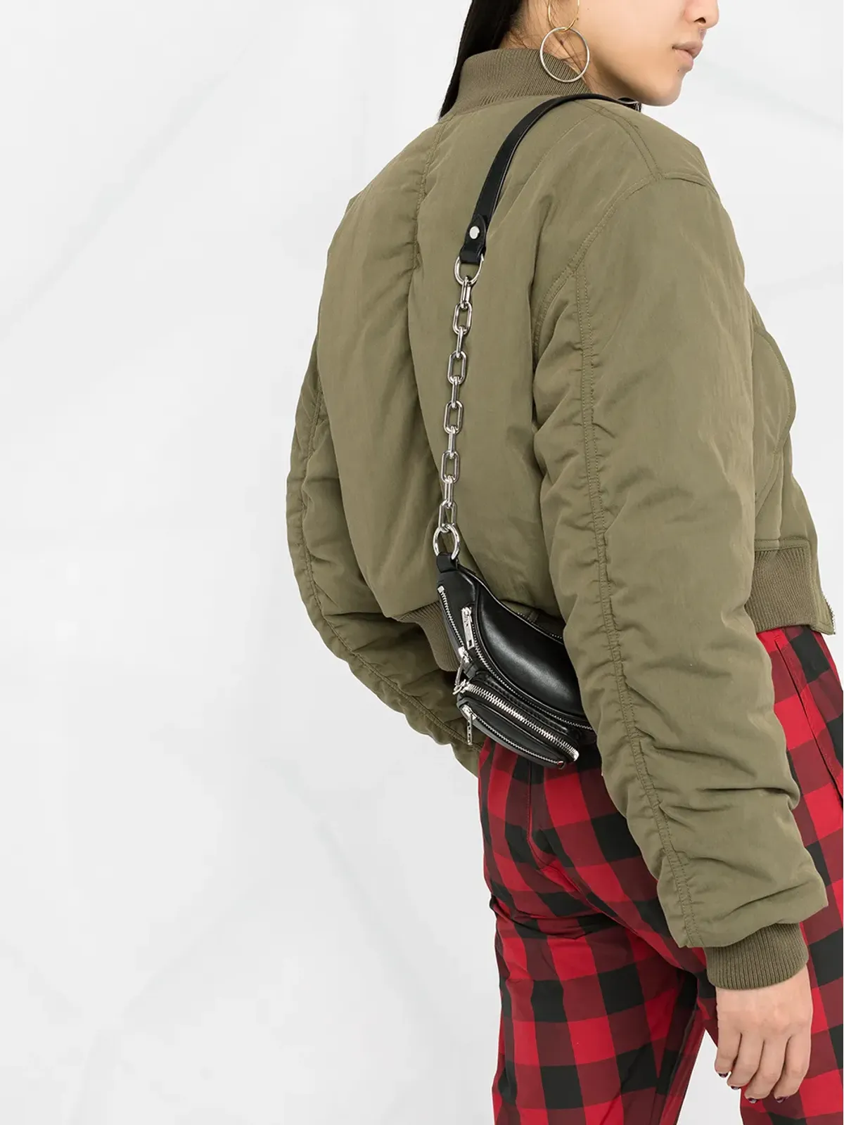 Palm Angels クロップド ロゴパッチ ボンバージャケット - 画像3
