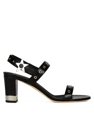 Giuseppe Zanotti アイレットアップリケサンダル - ブラック - サムネイル1