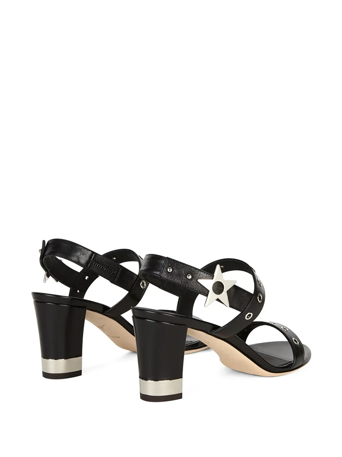 Giuseppe Zanotti アイレットアップリケサンダル - ブラック - 画像3