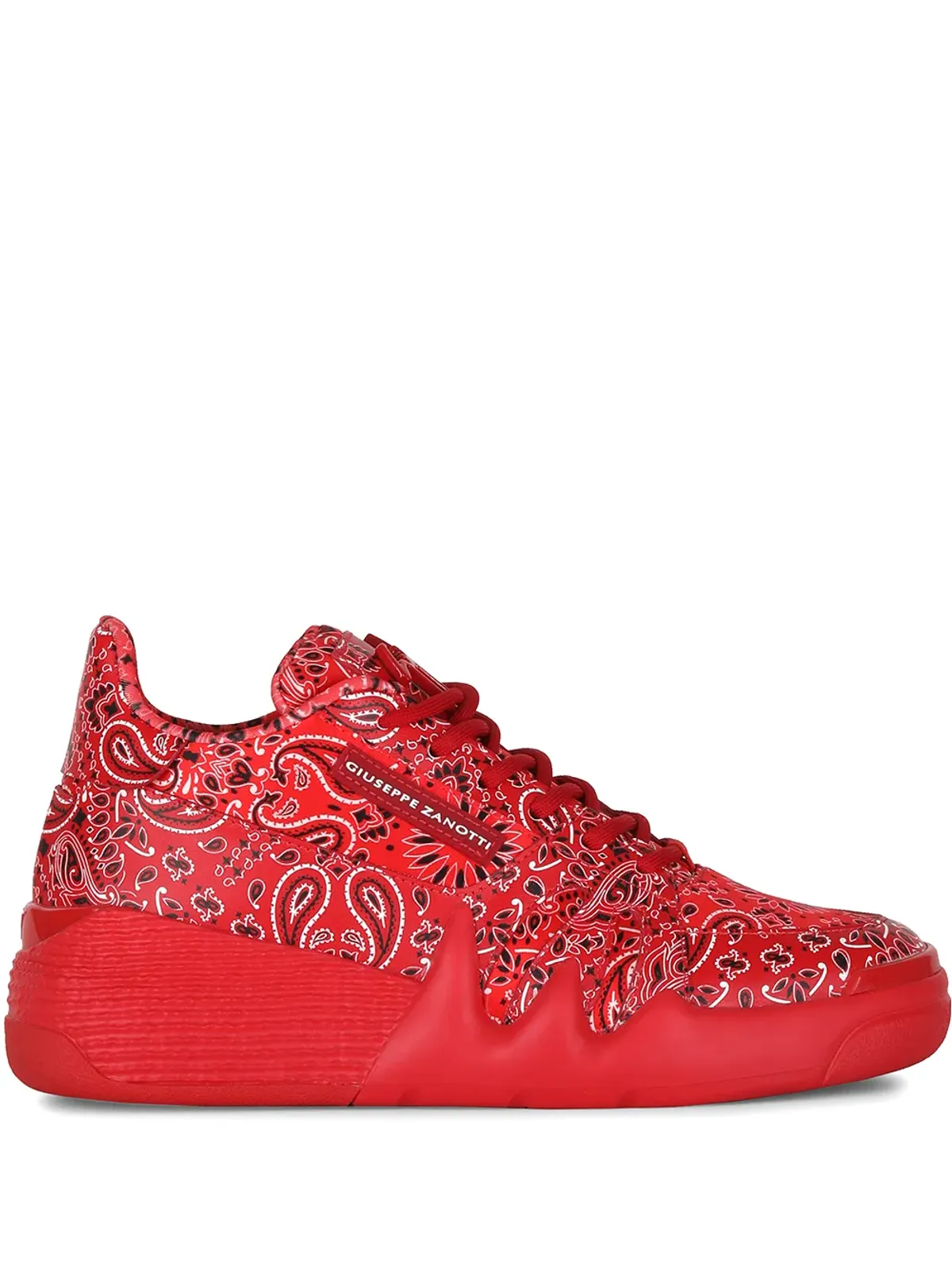 Giuseppe Zanotti タロン バンダナ柄スニーカー - 画像1