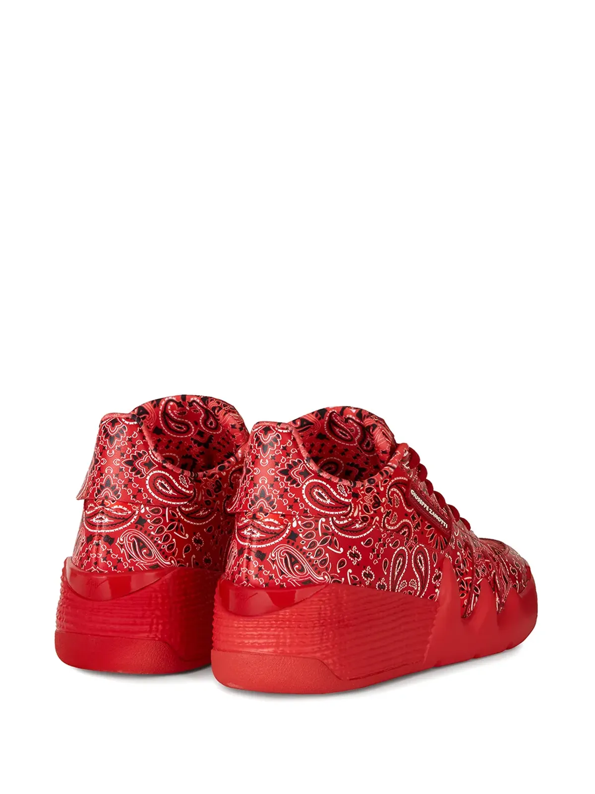 Giuseppe Zanotti タロン バンダナ柄スニーカー - 画像3