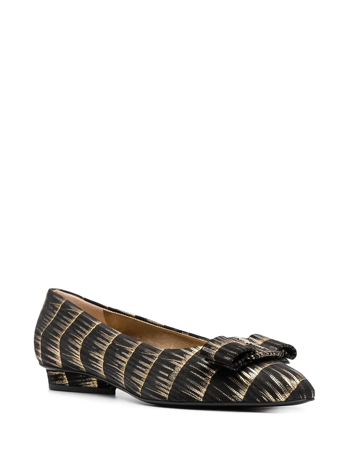 Ferragamo ブラシストローク風エフェクト バレリーナ - 画像2