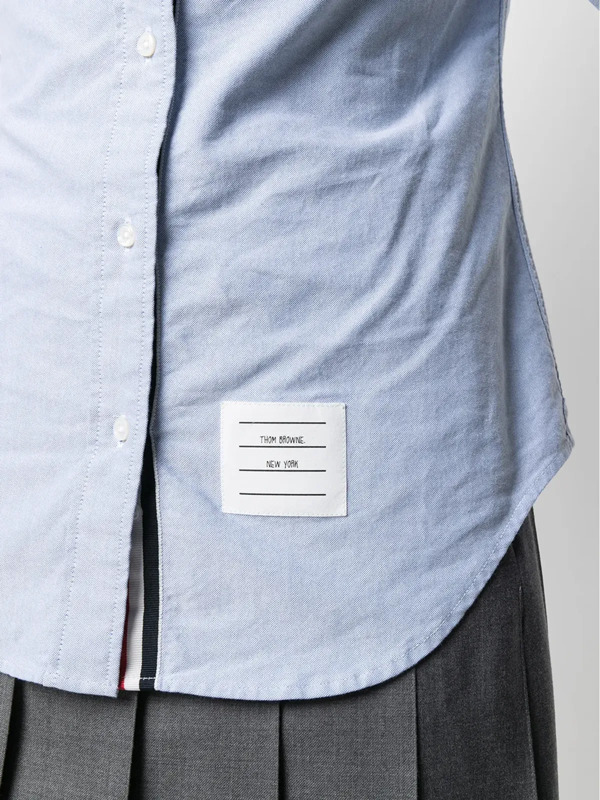 Thom Browne ロゴパッチ長袖シャツ - 画像5