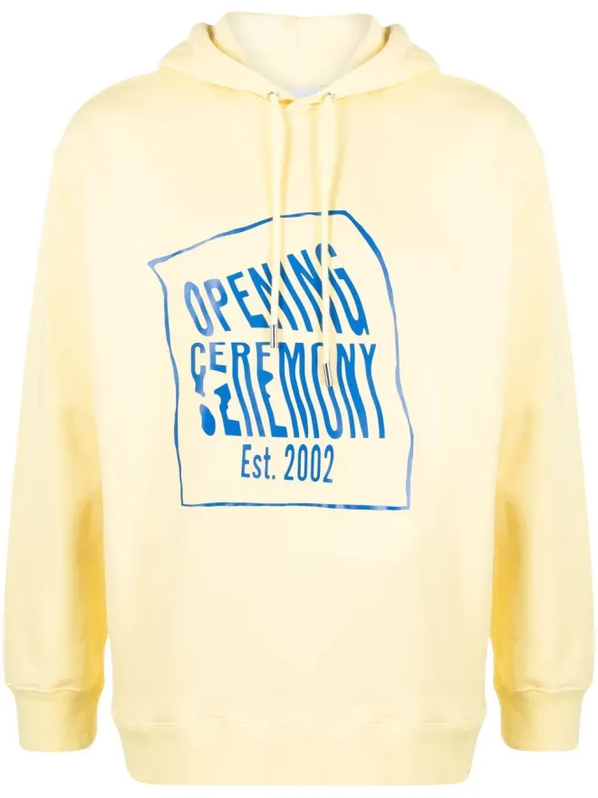 Opening Ceremony Opening Ceremony 歪んだロゴプリント コットン フーディーの商品画像