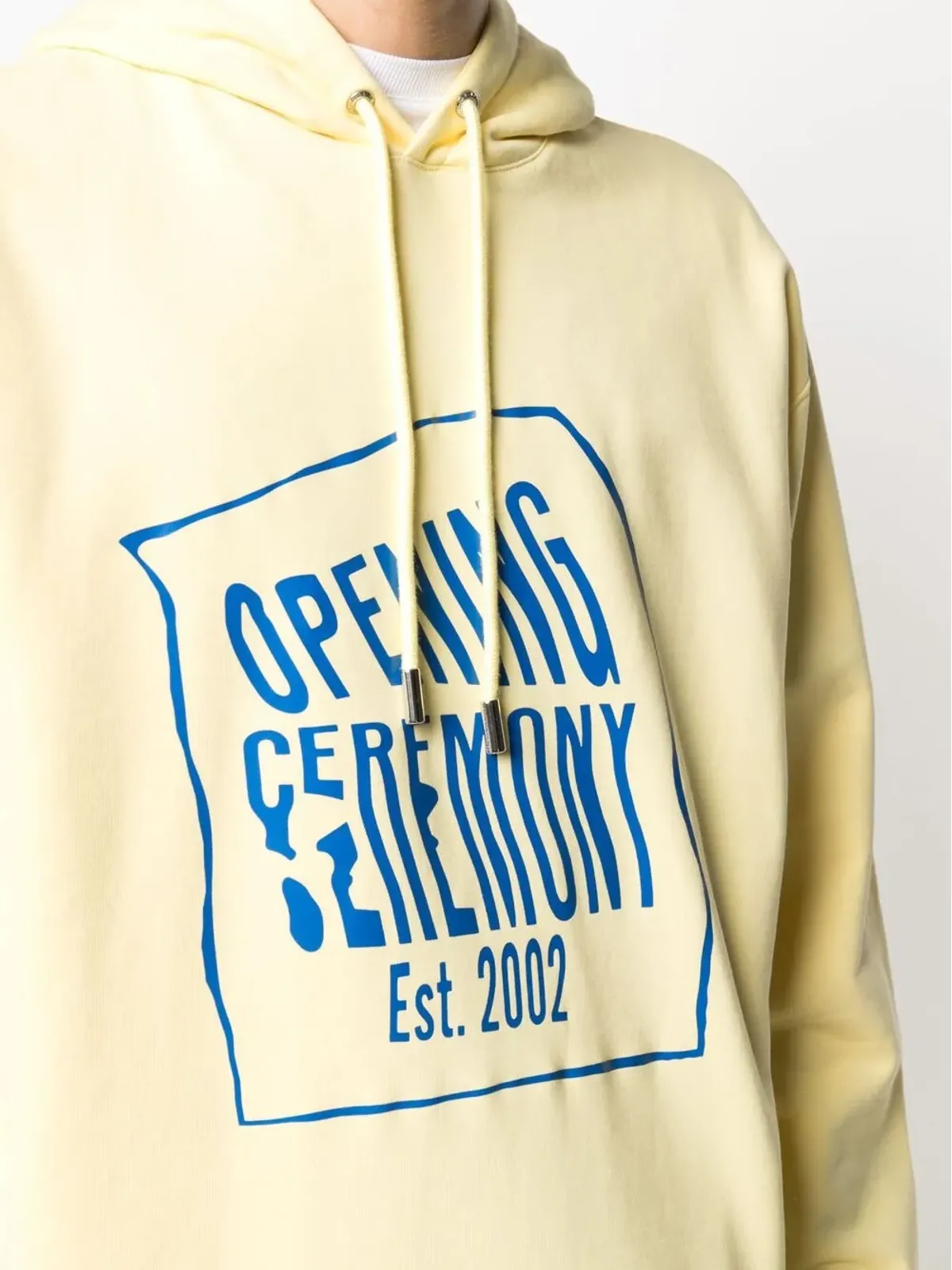 Opening Ceremony 歪んだロゴプリント コットン フーディー - 画像5