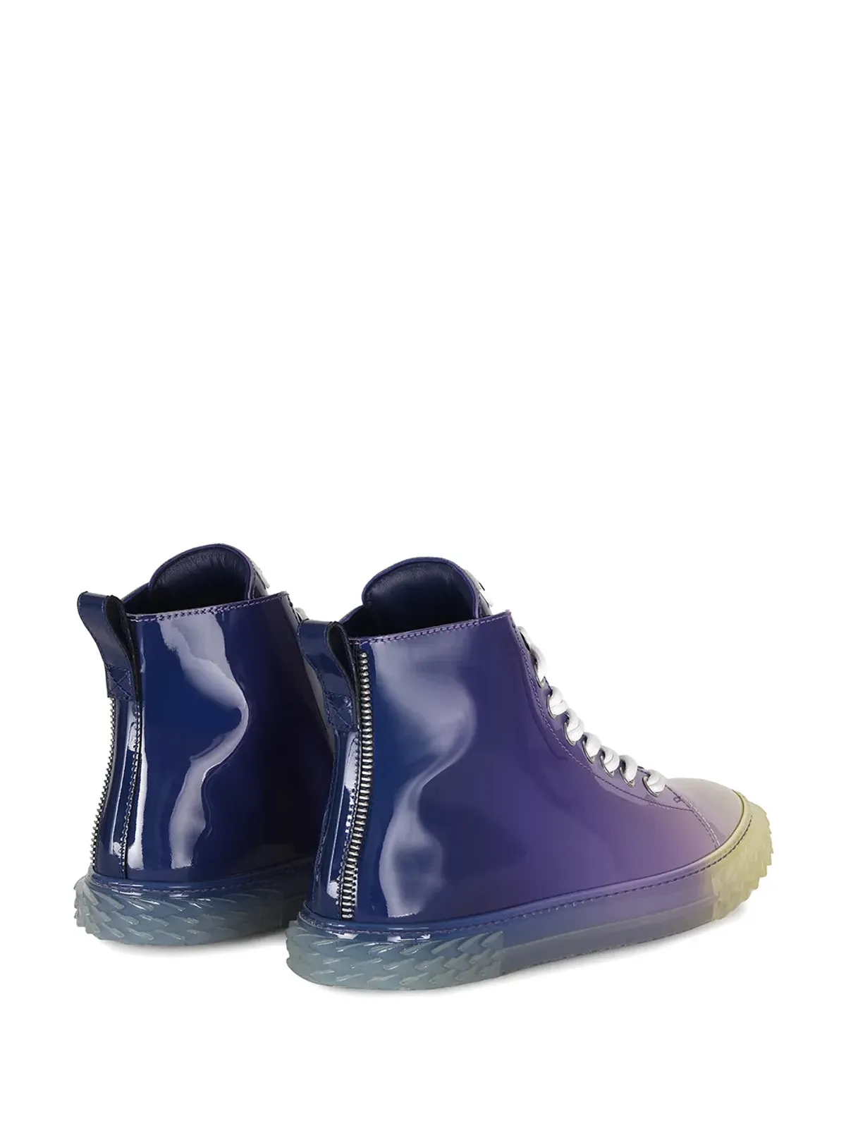 Giuseppe Zanotti ブラバー グラデーション高光沢ハイトップスニーカー - 画像3