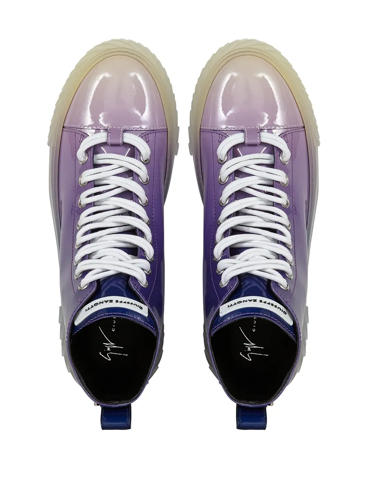 Giuseppe Zanotti ブラバー グラデーション高光沢ハイトップスニーカー - 画像4