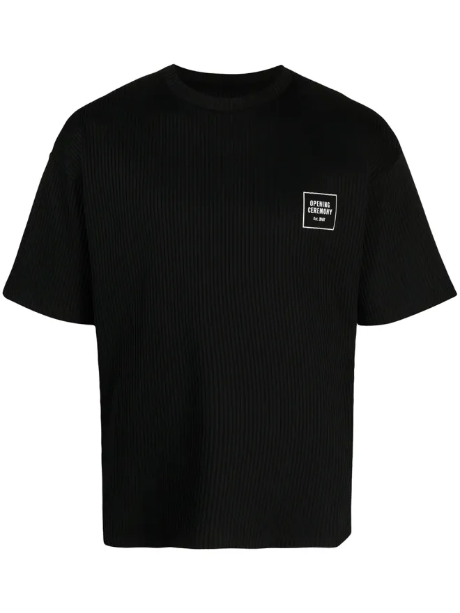Opening Ceremony Opening Ceremony ロゴプリントリブ編みTシャツの商品画像