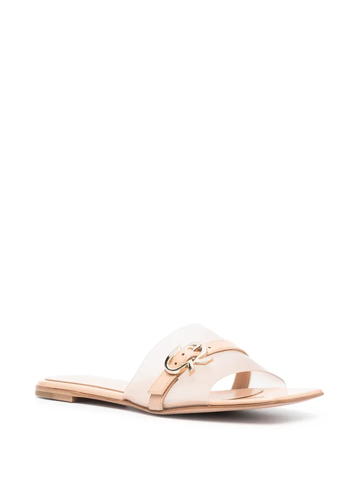 Gianvito Rossi バックルディテールスクエアトゥサンダル - 画像2