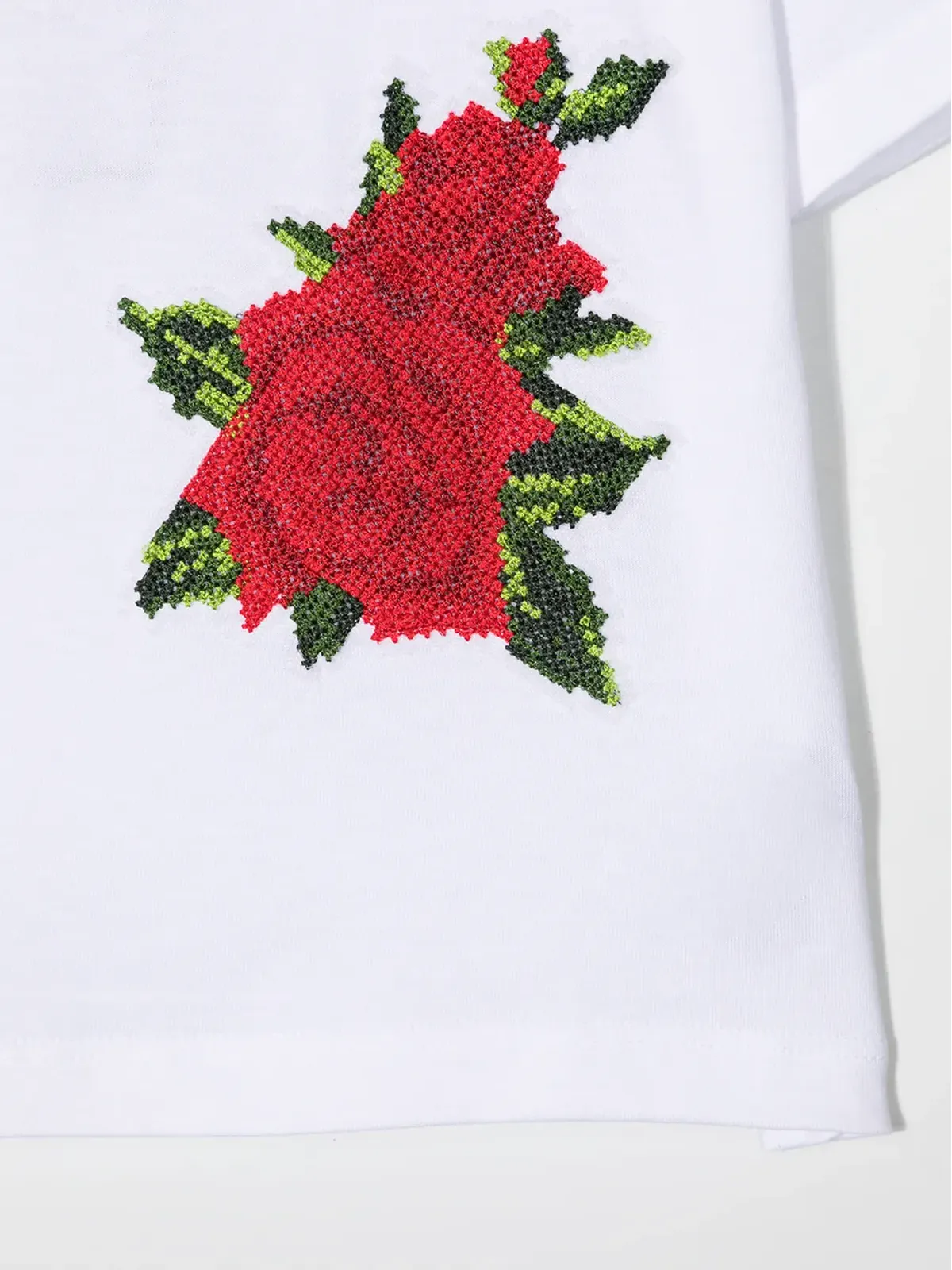 Dolce & Gabbana Kids 刺繍花柄Tシャツ - 画像3