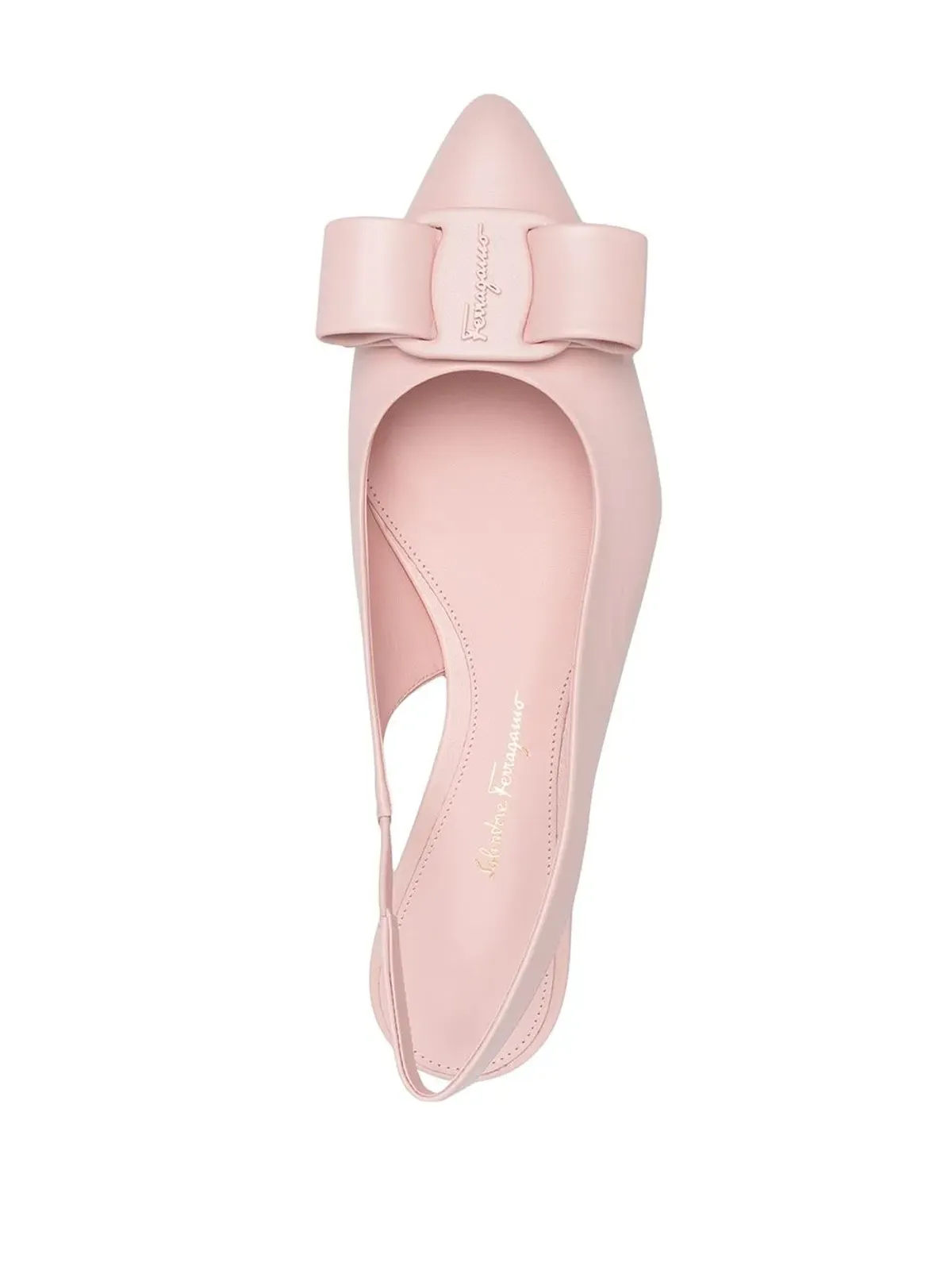 Ferragamo リボンディテールのスリングバック・バレエシューズ - 画像4