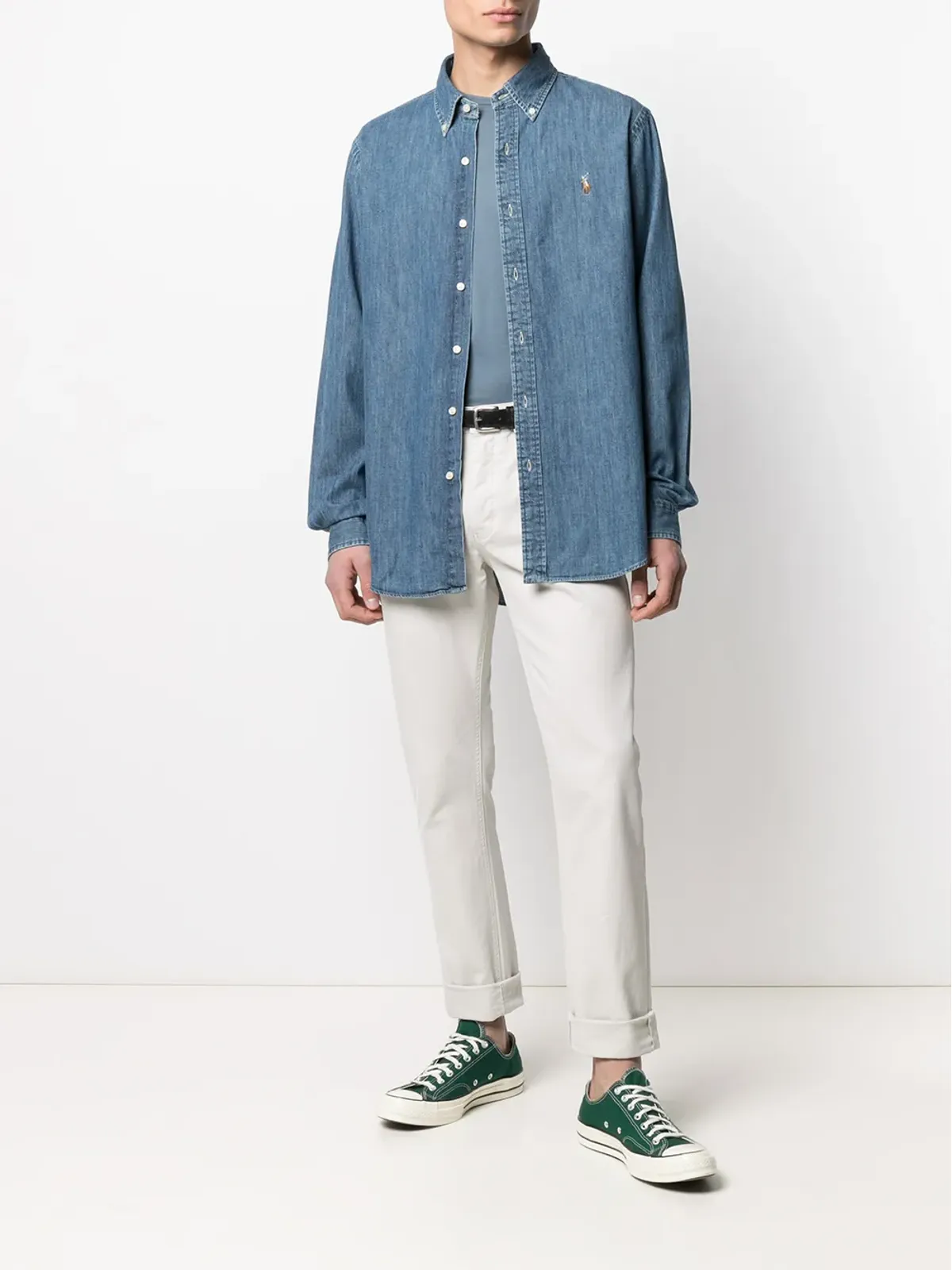 Polo Ralph Lauren シグネチャーポニーモチーフ デニムシャツ ブルー - 画像2