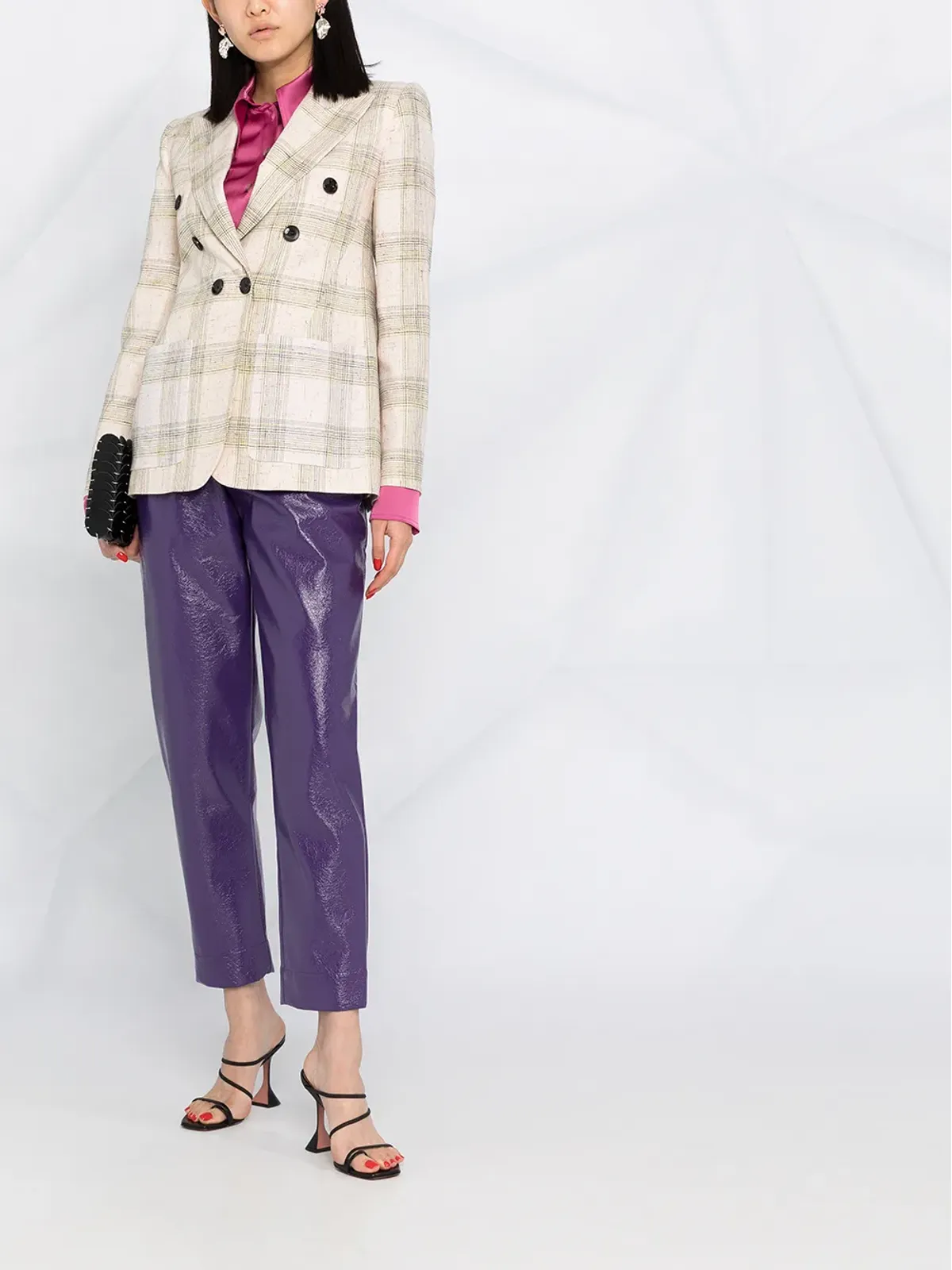 ISABEL MARANT Lenora チェック柄 ダブルブレストジャケット - 画像2