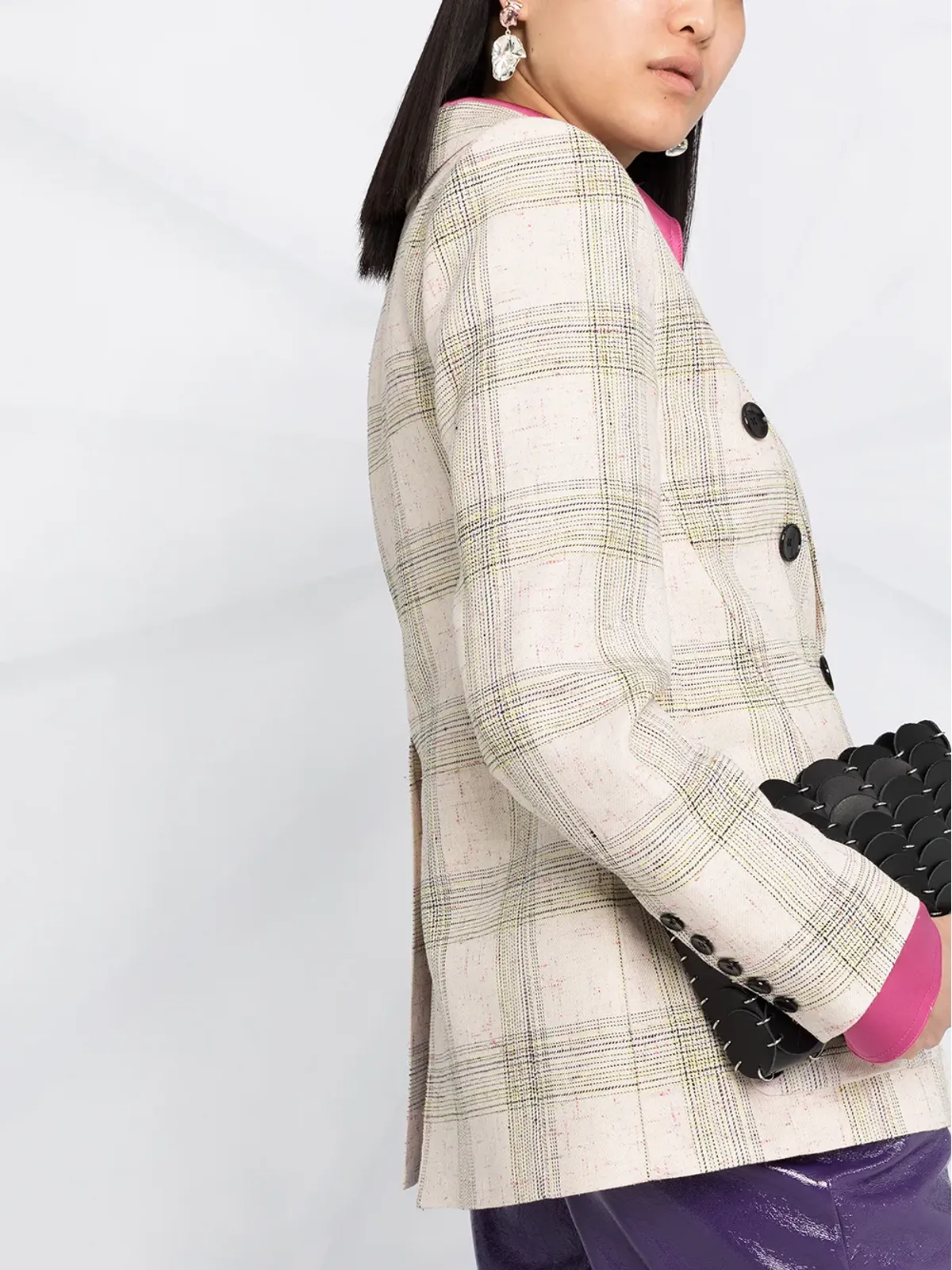 ISABEL MARANT Lenora チェック柄 ダブルブレストジャケット - 画像3