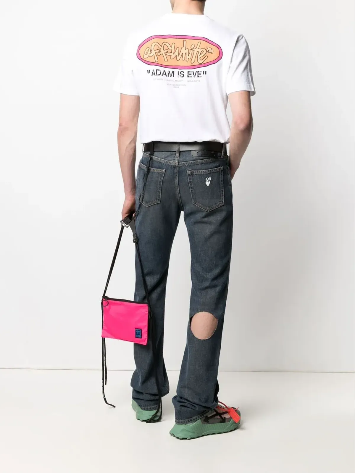 Off-White Hands-Off ダメージデニムジーンズ - ブルー - 画像2