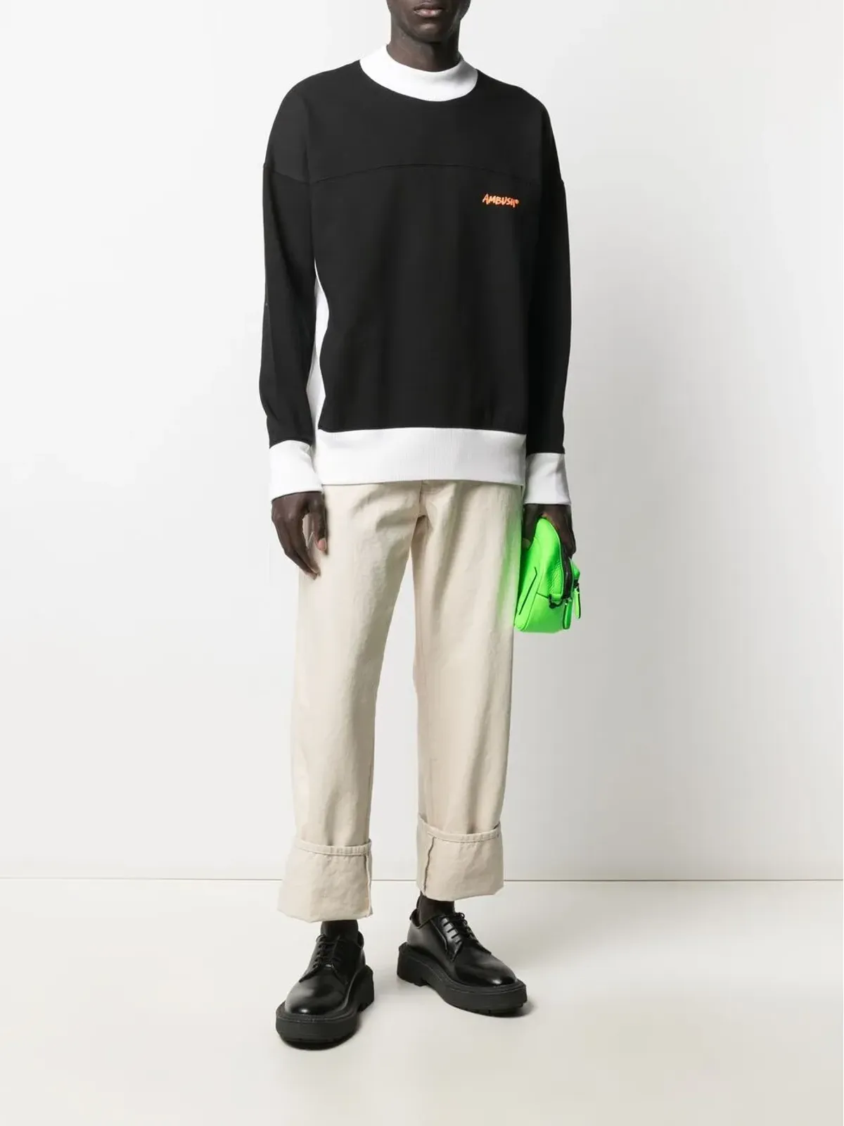 AMBUSH ツートーン ロゴプリント スウェットシャツ - 画像2