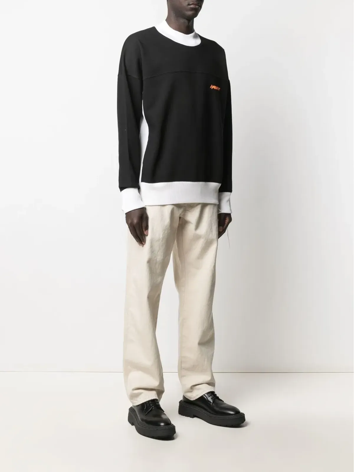 AMBUSH ツートーン ロゴプリント スウェットシャツ - 画像3