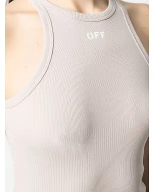 Off-White ロゴプリントリブジャージードレス - サムネイル5
