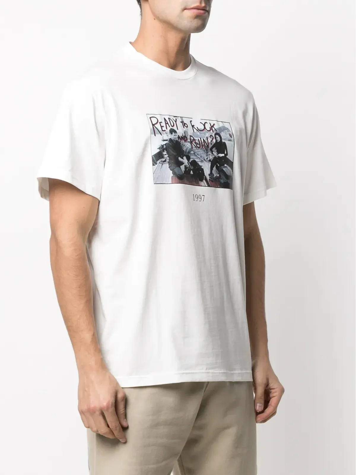 Throwback. フィッシングプリント コットン Tシャツ - 画像3