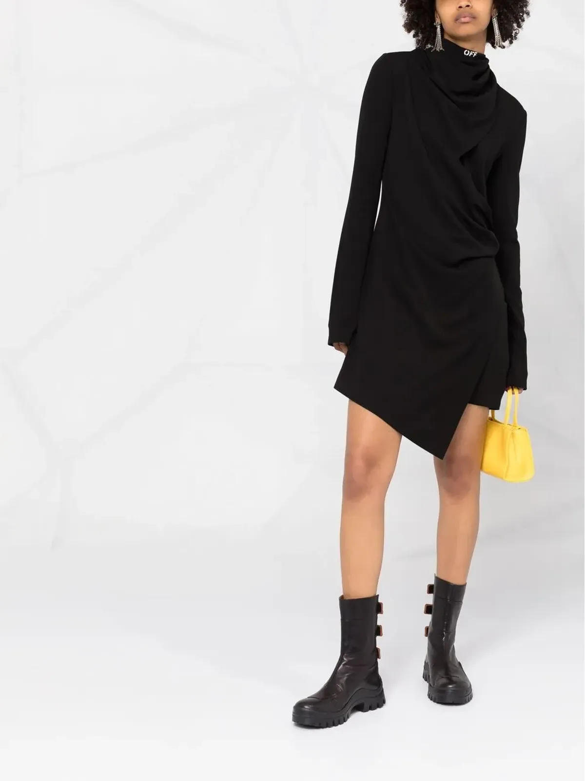 Off-White バンダナディテール アシンメトリードレス - 画像2
