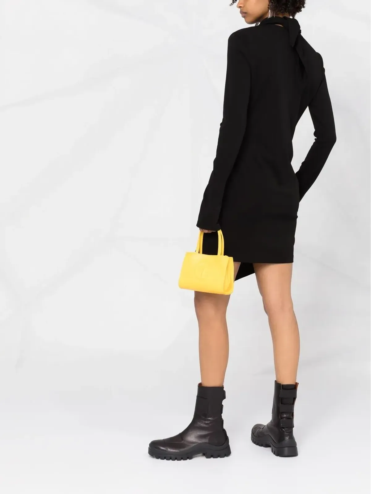 Off-White バンダナディテール アシンメトリードレス - 画像4