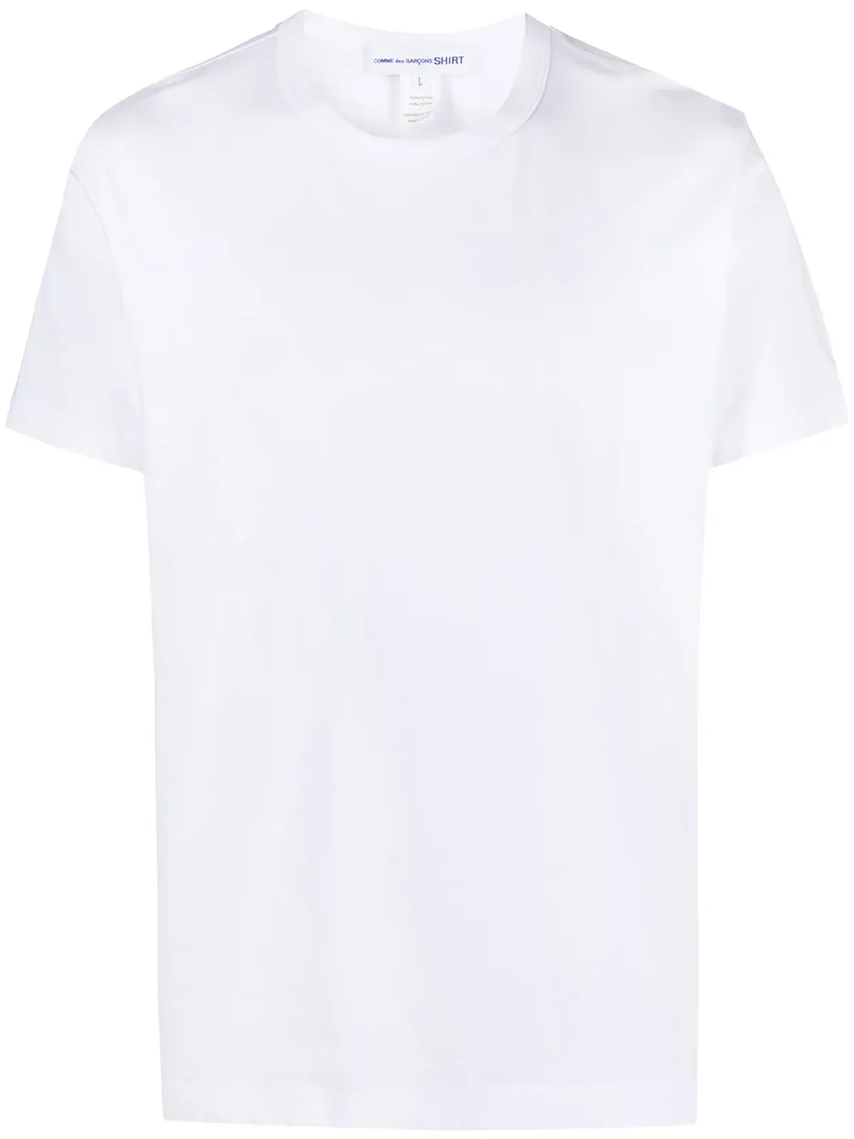 Comme Des Garçons Shirt クルーネック コットン Tシャツ - White - 画像1