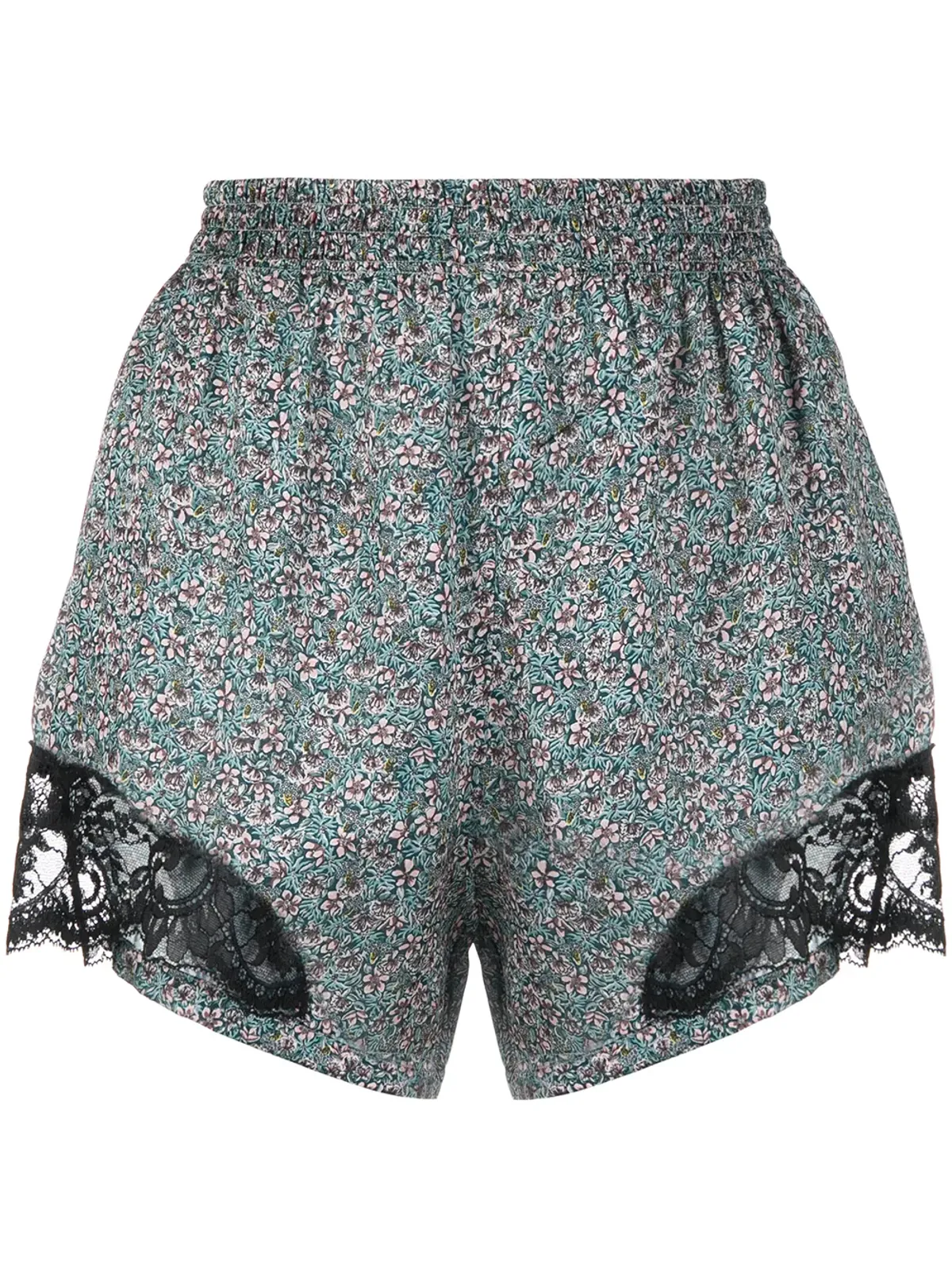 Rabanne レースパネル花柄ショートパンツ - 画像1