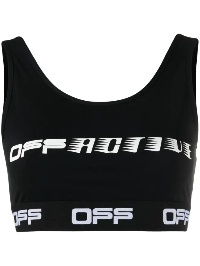 OFF-WHITE Off-White ロゴプリント スポーツブラの商品画像
