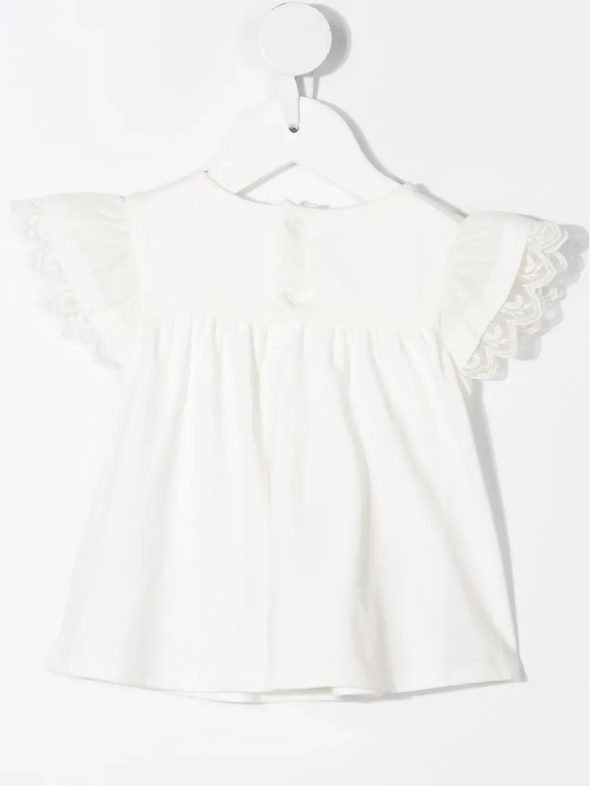 Chloé Kids 刺繍縁取りルーシュディテール ブラウス - 画像2