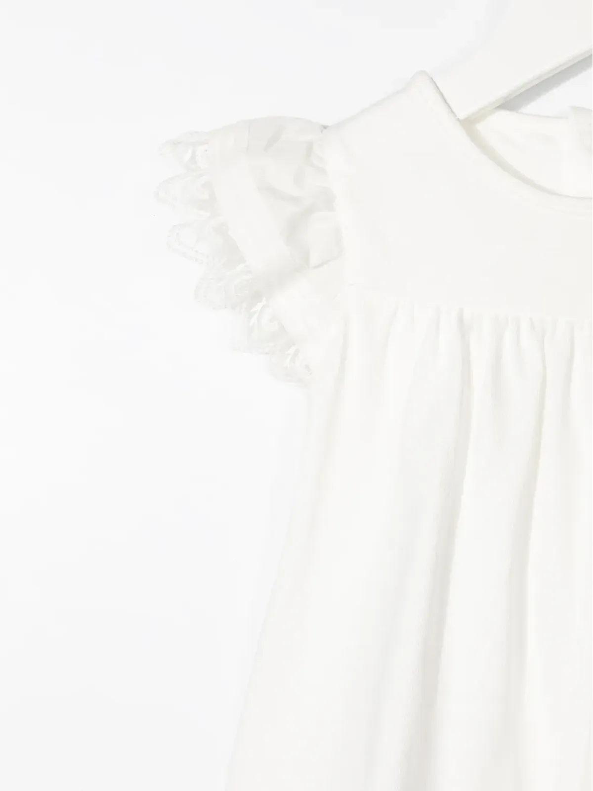 Chloé Kids 刺繍縁取りルーシュディテール ブラウス - 画像3