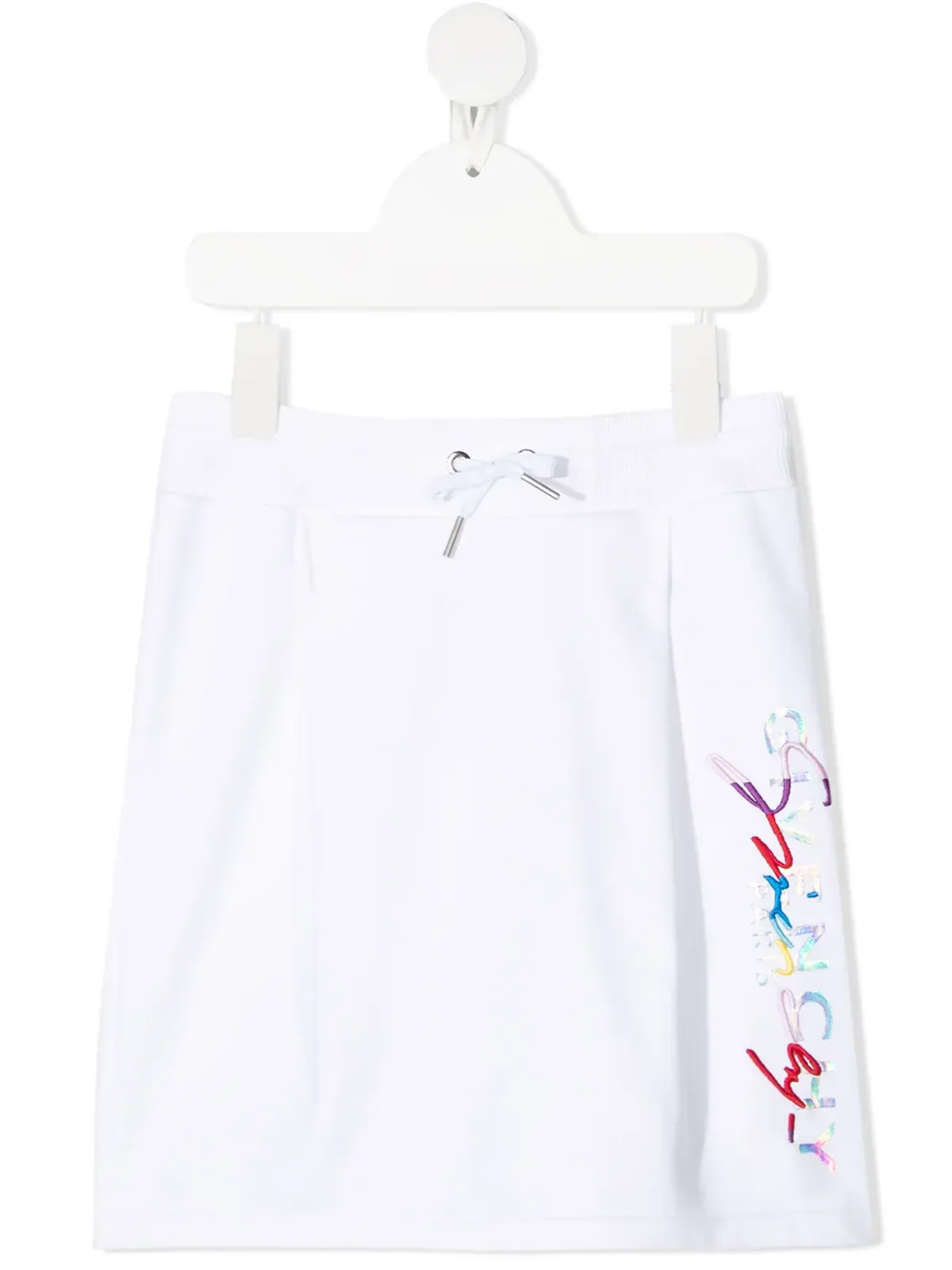 Givenchy Kids logo-print knitted skirt - White - 画像1